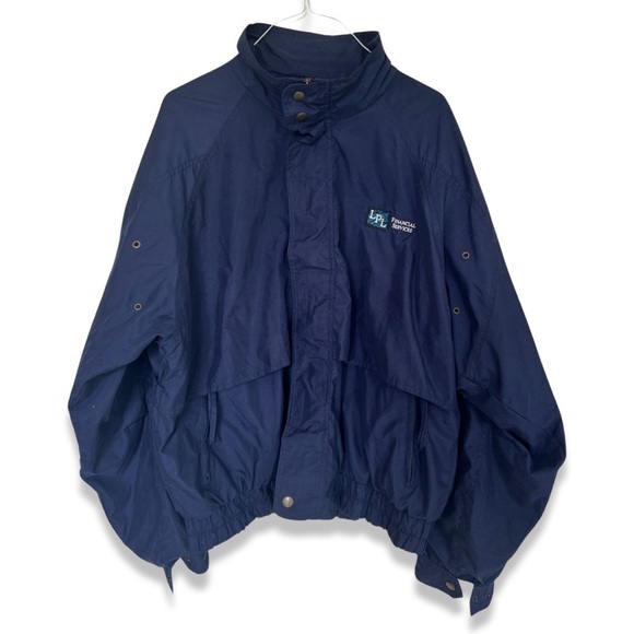 VINTAGE 90’s Y2K Sport Full Zip Jacket Mens Navy Blue Fall Excellent Condition - Picture 1 of 5